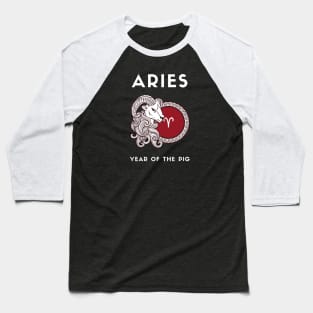 ARIES / Year of the PIG Baseball T-Shirt